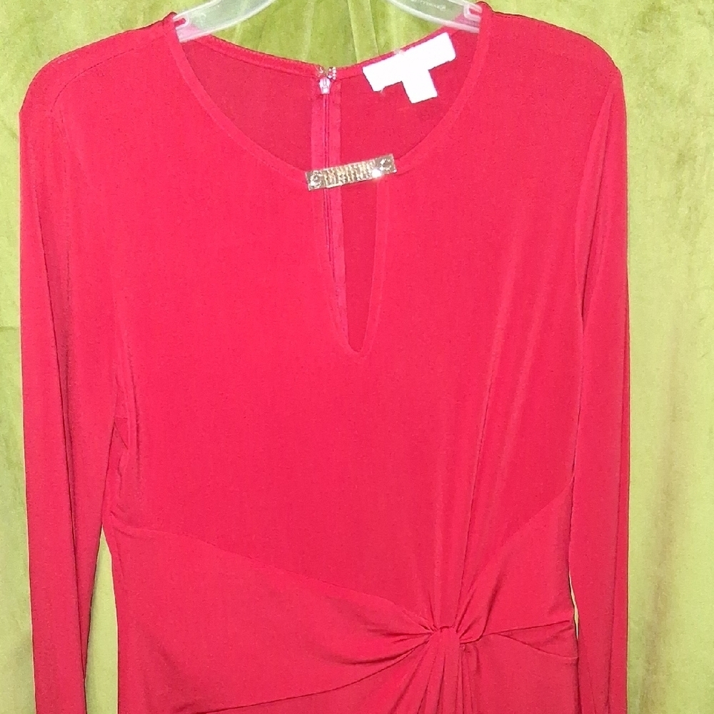 MICHAEL Michael Kors Red Dress with Gold Accent